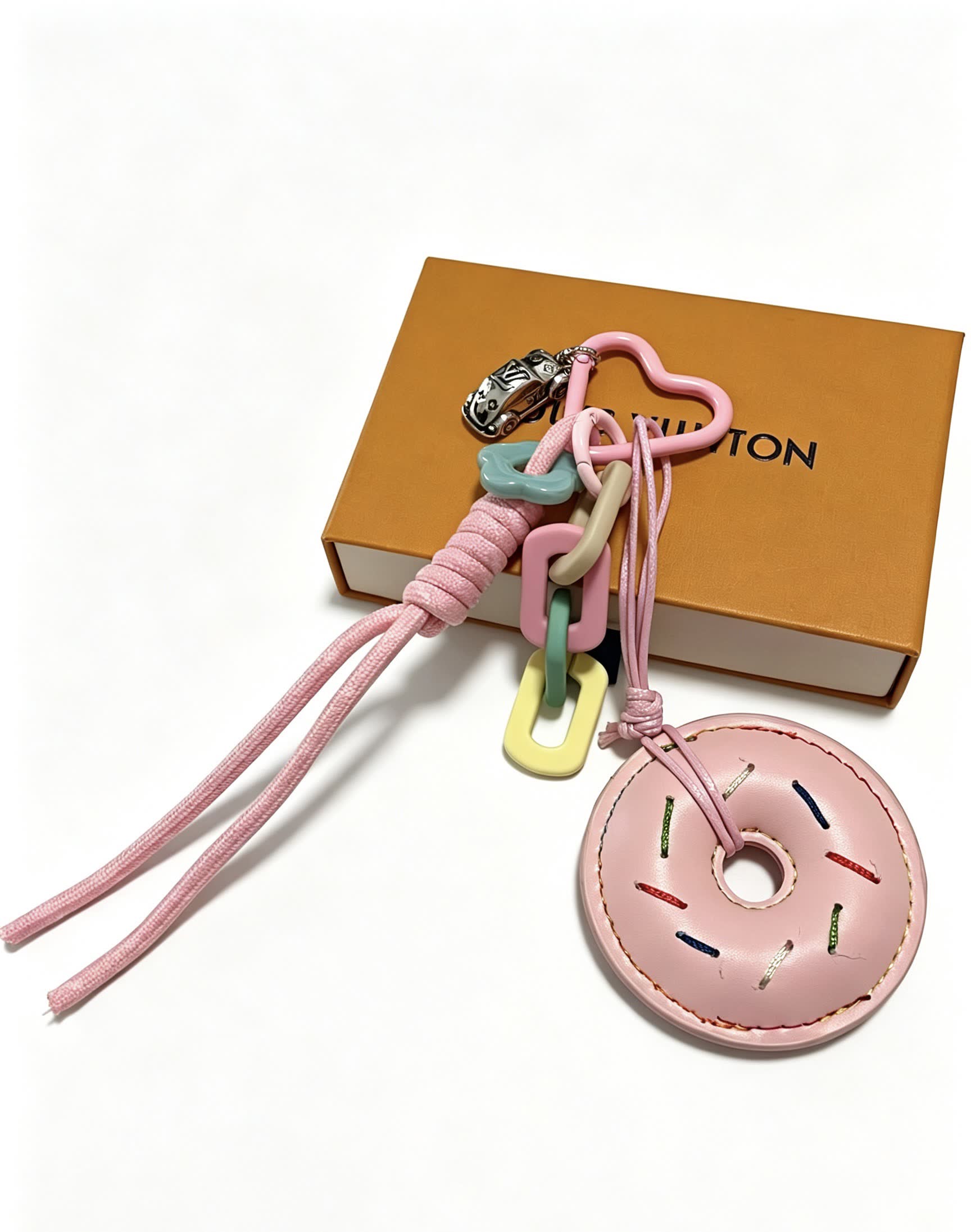 Louis Vuitton Pink Donut Keychain
